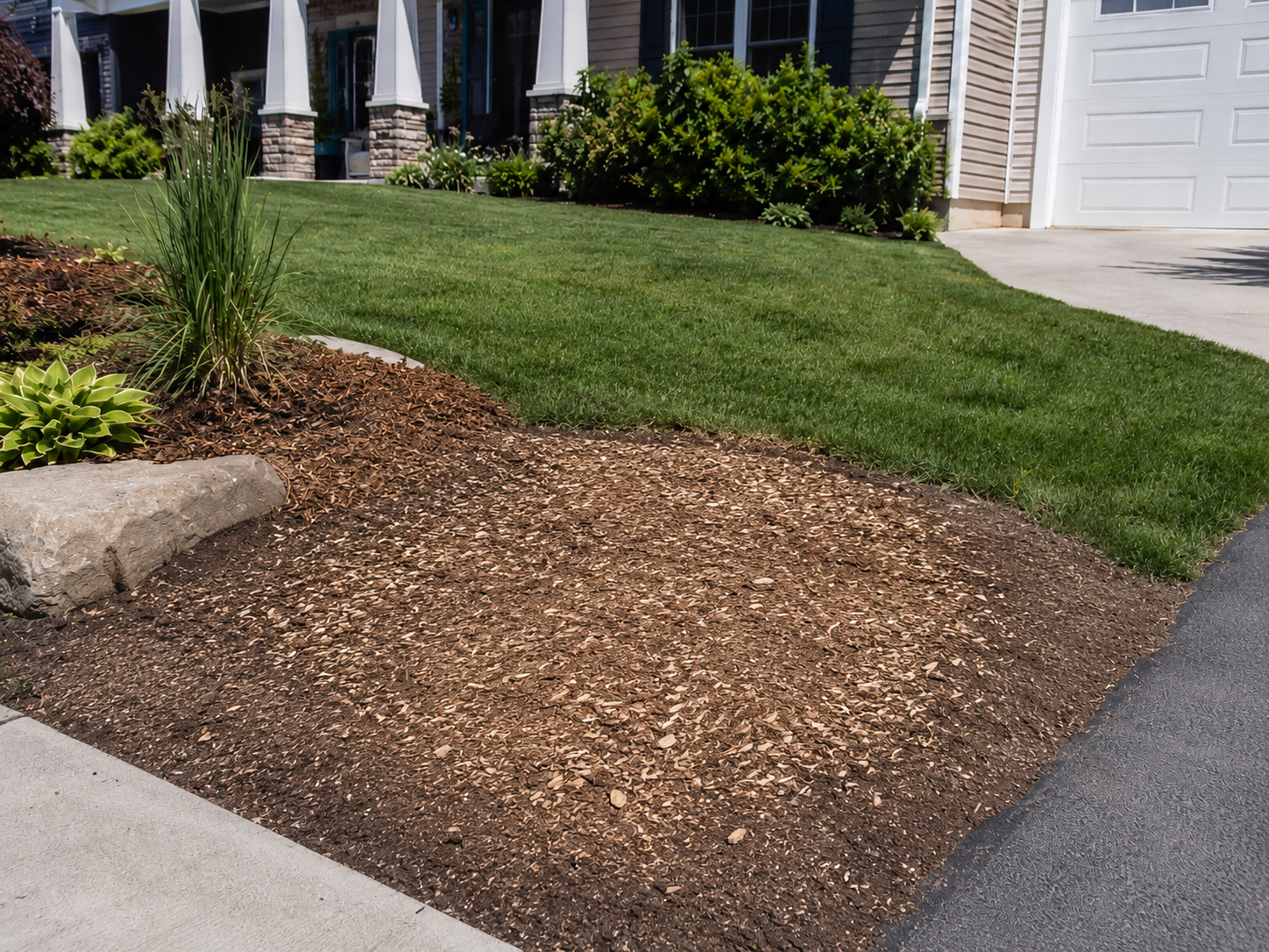 Clean front yard after stump removal